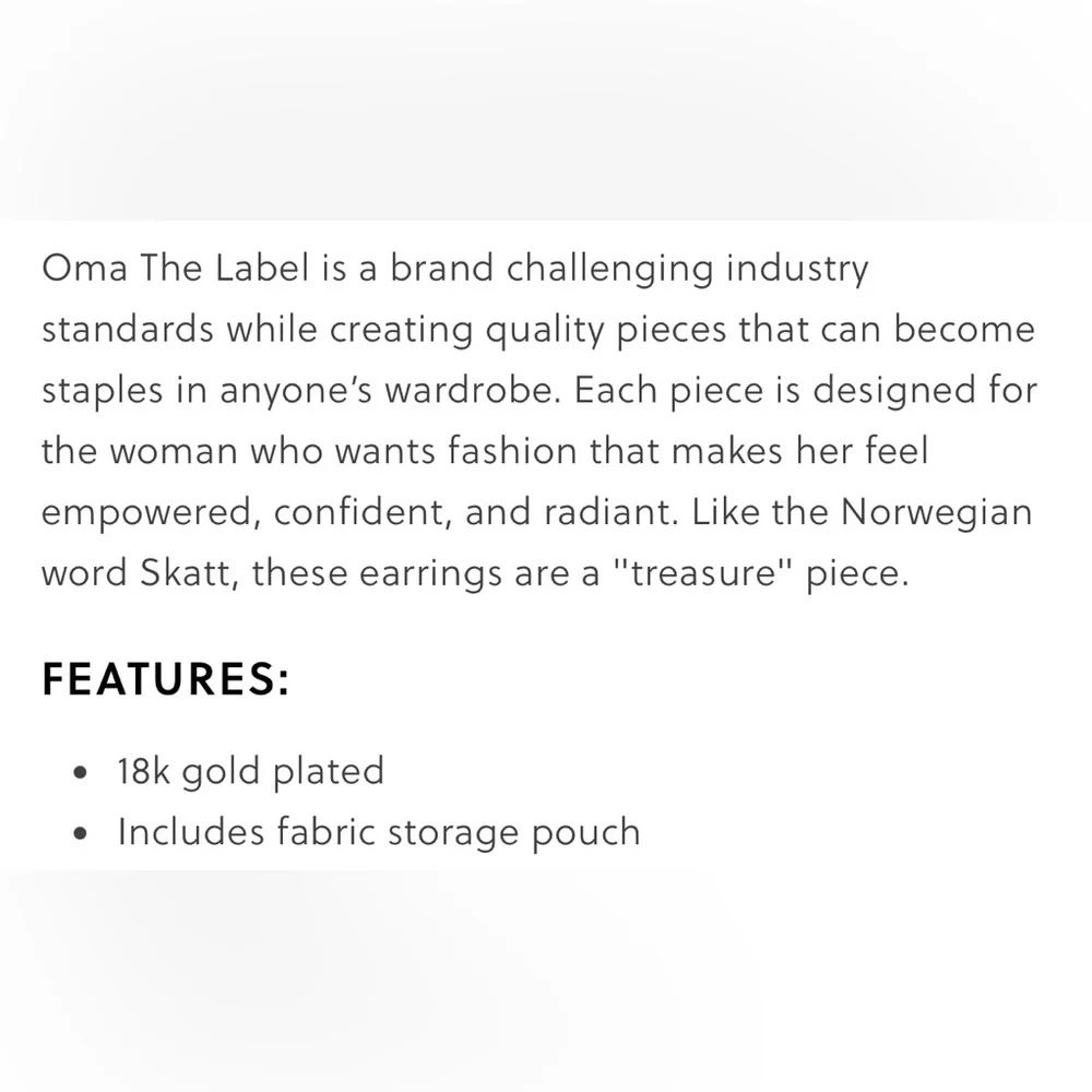Oma the Label‎ Gold Geometric Earrings